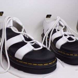 White Doc Martens Nartilla Gladiator Sandals lace up sz 8 - HOT Rave Gear!